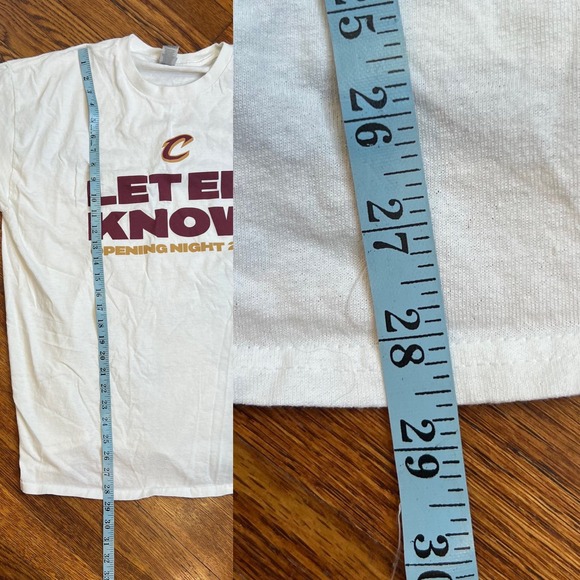 Gildan T-shirt XL Cleveland Cavaliers Let Em Know White 100% Cotton Unisex 2022 - Picture 8 of 10